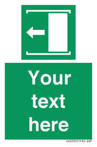 Custom Slide to Open Sign